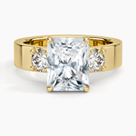 Peyton Three Stone Diamond Ring (1/2 ct. tw.) Yellow Gold 18k Radiant Engagement Ring