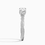 Rose Thorn Diamond Ring Platinum Cushion Engagement Ring
