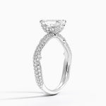 Rose Thorn Diamond Ring Platinum Emerald Engagement Ring