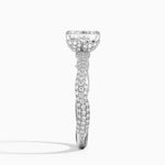 Rose Thorn Diamond Ring Platinum Emerald Engagement Ring