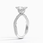 Rose Thorn Diamond Ring Platinum Marquise Engagement Ring