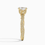 Rose Thorn Diamond Ring Yellow Gold 18k Oval Engagement Ring
