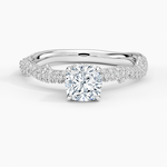Rose Thorn Diamond Ring Platinum Cushion Engagement Ring