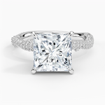 Rose Thorn Diamond Ring Platinum Princess Engagement Ring