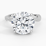 Rose Thorn Diamond Ring Platinum Round Engagement Ring