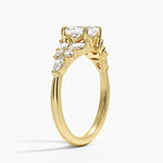 Nadia Taper Diamond Ring Yellow Gold 18k Asscher Engagement Ring