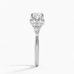 Nadia Taper Diamond Ring Platinum Cushion Engagement Ring