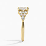 Nadia Taper Diamond Ring Yellow Gold 18k Emerald Engagement Ring