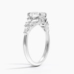 Nadia Taper Diamond Ring Platinum Oval Engagement Ring