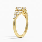 Nadia Taper Diamond Ring Yellow Gold 18k Oval Engagement Ring