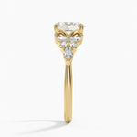 Nadia Taper Diamond Ring Yellow Gold 18k Oval Engagement Ring
