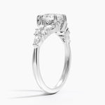 Nadia Taper Diamond Ring Platinum Pear Engagement Ring