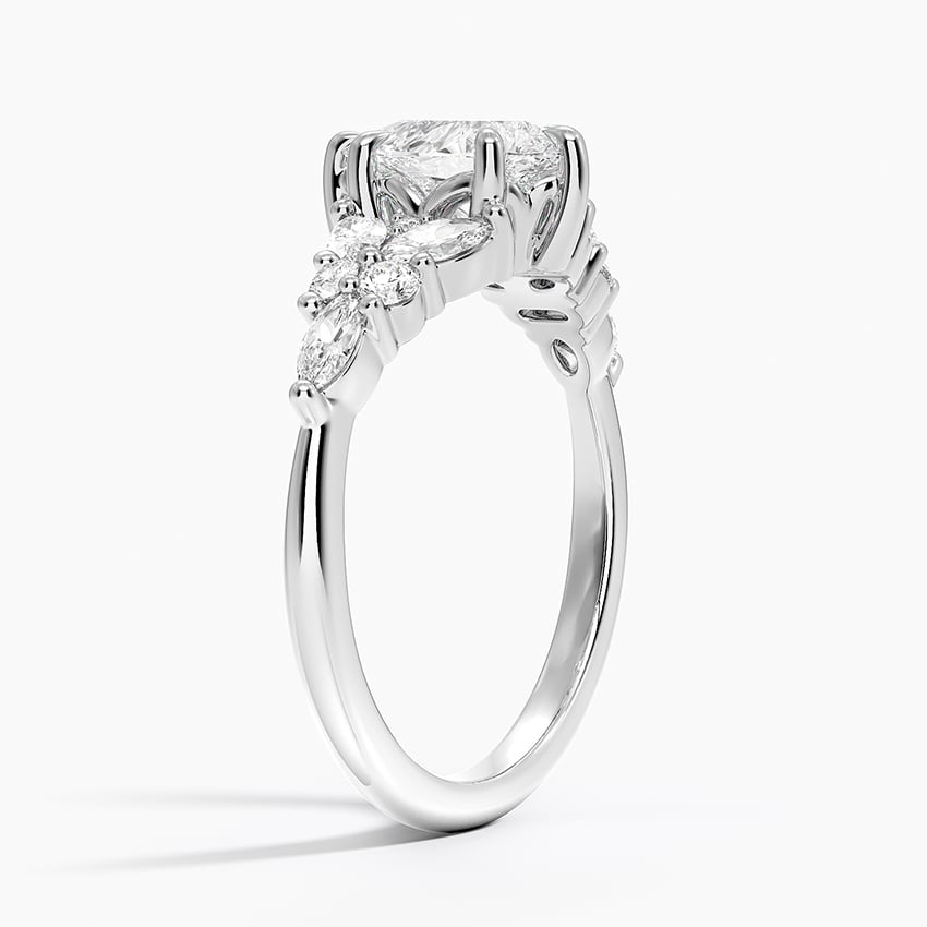 Nadia Taper Diamond Ring Platinum Pear Engagement Ring