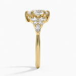 Nadia Taper Diamond Ring Yellow Gold 18k Pear Engagement Ring