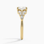 Nadia Taper Diamond Ring Yellow Gold 18k Radiant Engagement Ring