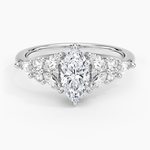 Nadia Taper Diamond Ring Platinum Marquise Engagement Ring