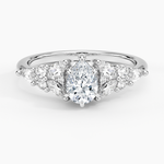 Nadia Taper Diamond Ring Platinum Pear Engagement Ring
