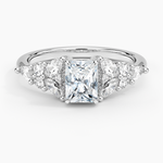 Nadia Taper Diamond Ring Platinum Radiant Engagement Ring