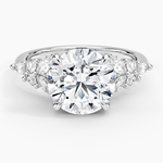 Nadia Taper Diamond Ring Platinum Round Engagement Ring