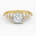 Nadia Taper Diamond Ring Yellow Gold 18k Princess Engagement Ring
