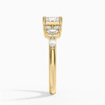 Jacqueline Diamond Ring Yellow Gold 18k Asscher Engagement Ring