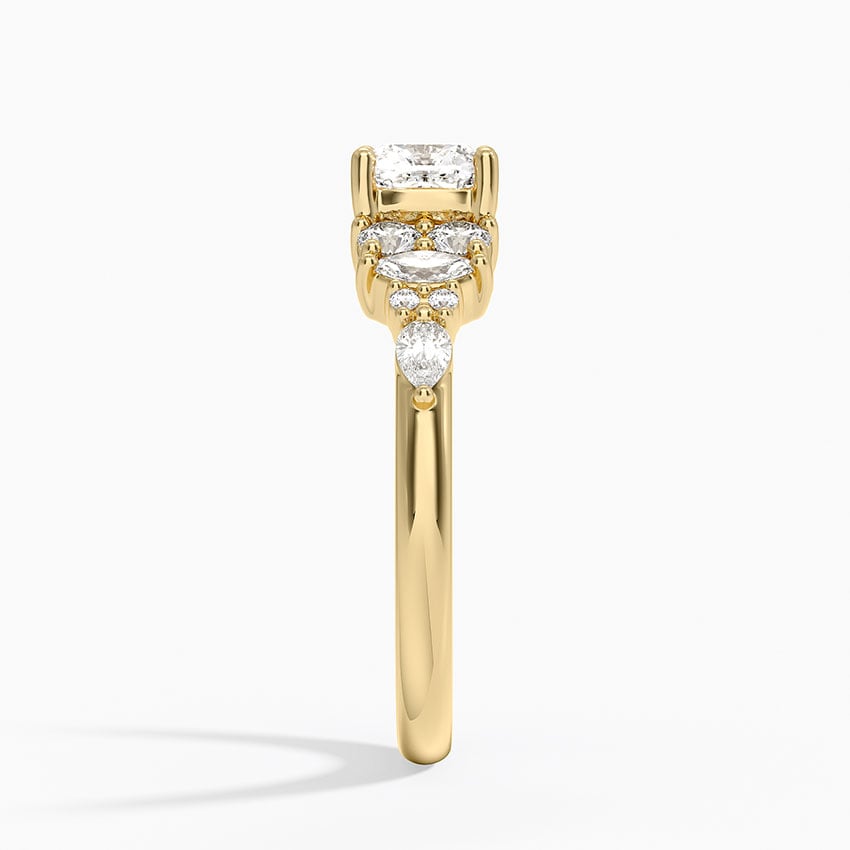Jacqueline Diamond Ring Yellow Gold 18k Cushion Engagement Ring
