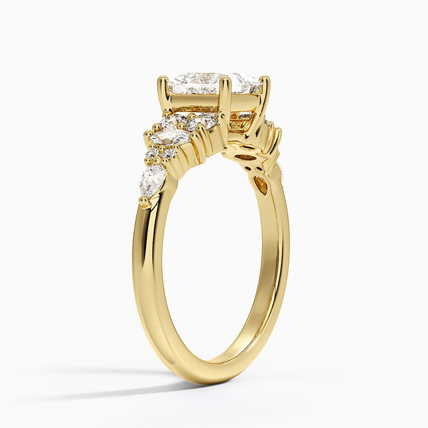 Jacqueline Diamond Ring Yellow Gold 18k Princess Engagement Ring