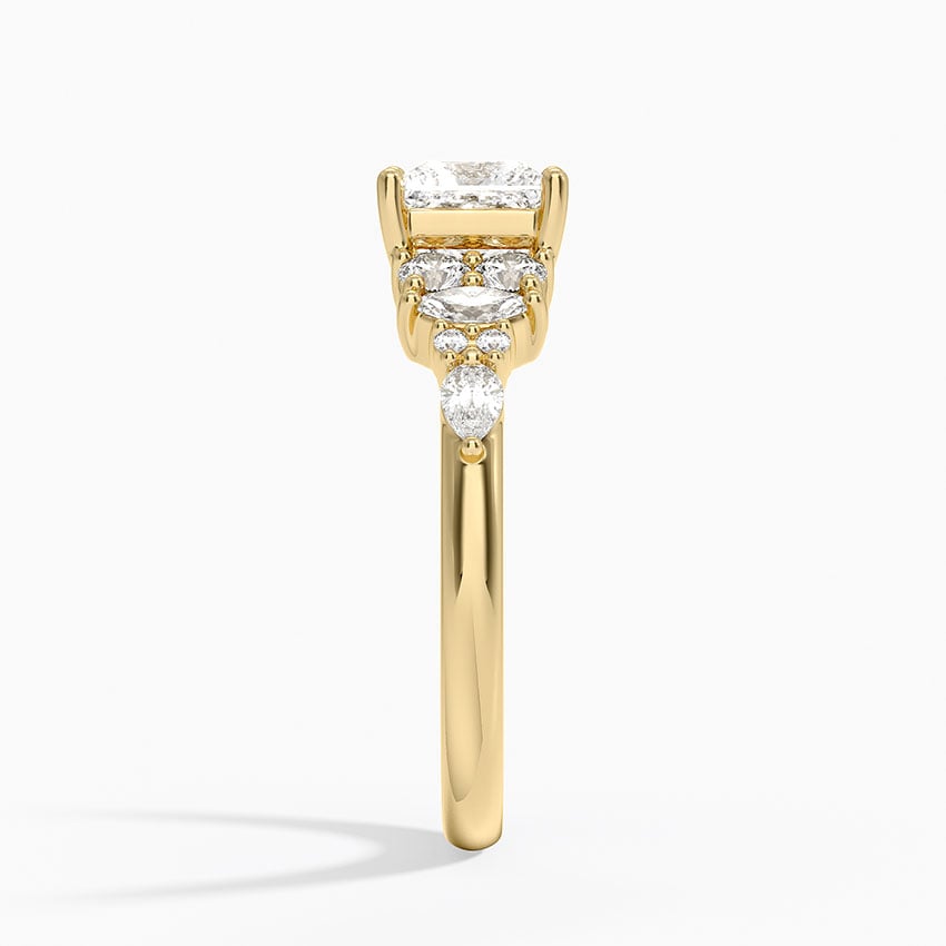 Jacqueline Diamond Ring Yellow Gold 18k Princess Engagement Ring