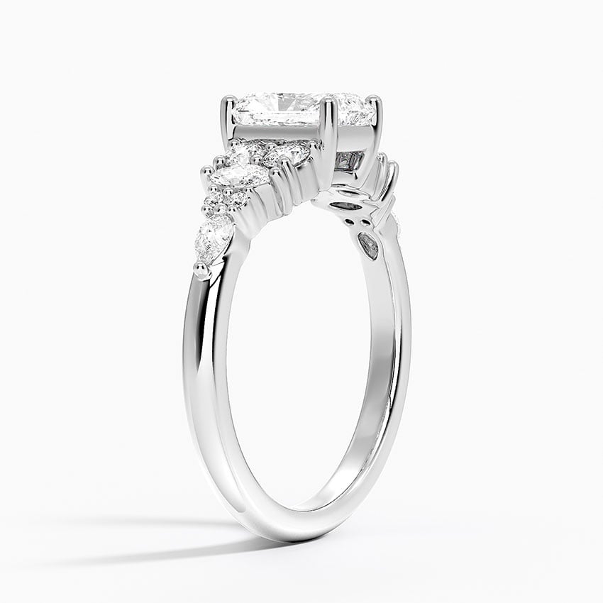 Jacqueline Diamond Ring Platinum Radiant Engagement Ring