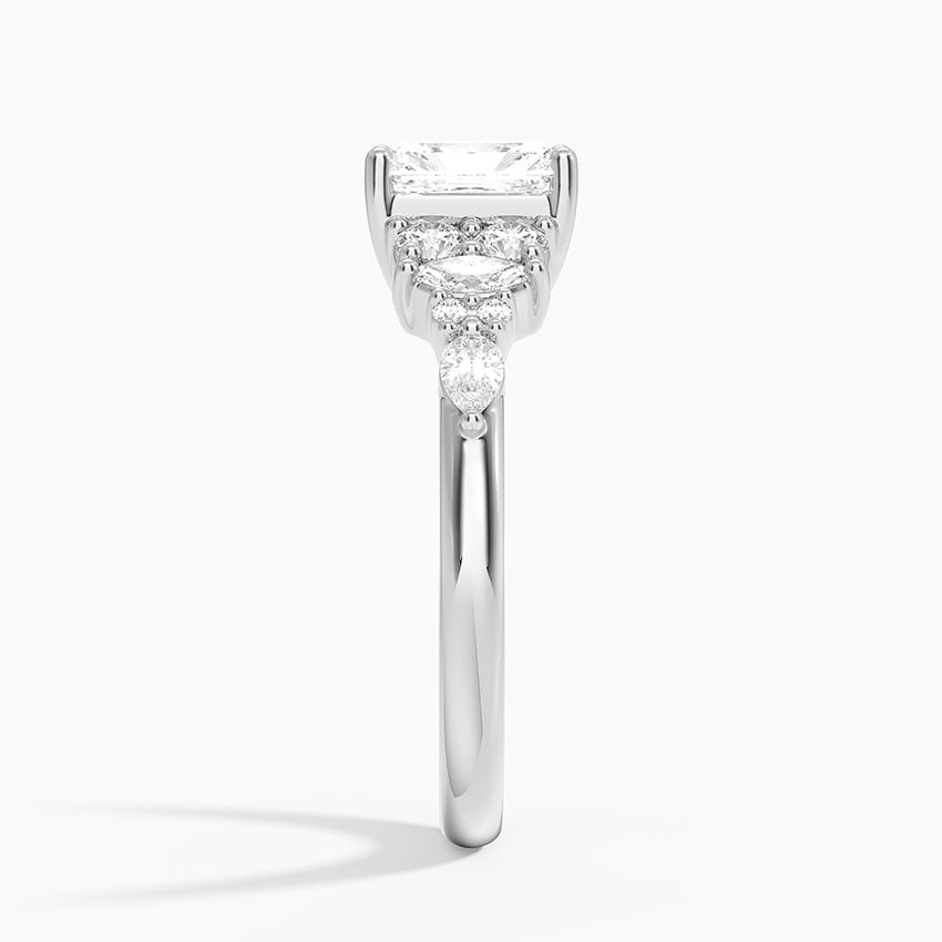 Jacqueline Diamond Ring Platinum Radiant Engagement Ring