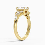 Jacqueline Diamond Ring Yellow Gold 18k Radiant Engagement Ring