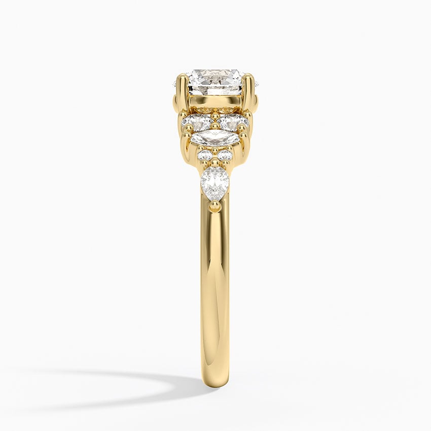 Jacqueline Diamond Ring Yellow Gold 18k Round Engagement Ring