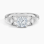 Jacqueline Diamond Ring Platinum Cushion Engagement Ring
