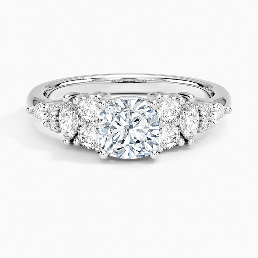 Jacqueline Diamond Ring Platinum Cushion Engagement Ring