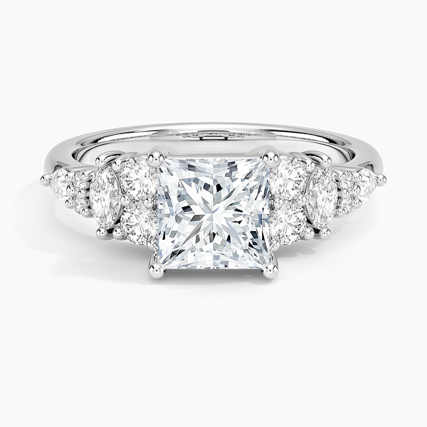 Jacqueline Diamond Ring Platinum Princess Engagement Ring