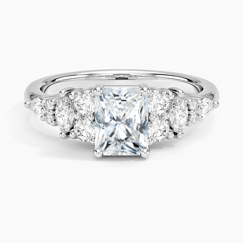 Jacqueline Diamond Ring Platinum Radiant Engagement Ring