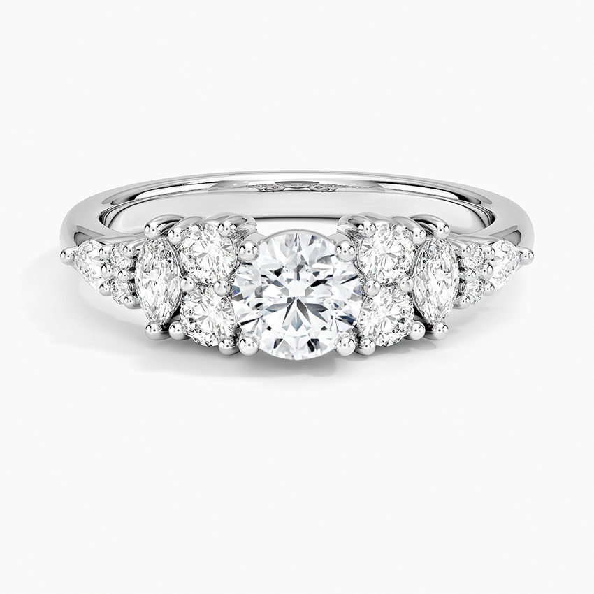Jacqueline Diamond Ring Platinum Round Engagement Ring