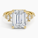 Jacqueline Diamond Ring Yellow Gold 18k Emerald Engagement Ring