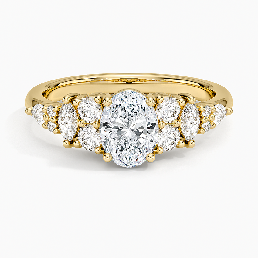 Jacqueline Diamond Ring Yellow Gold 18k Oval Engagement Ring