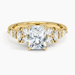 Jacqueline Diamond Ring Yellow Gold 18k Radiant Engagement Ring