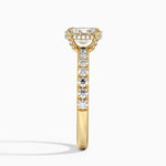 Olympia Half Coverage Diamond Ring Yellow Gold 18k Oval Engagement Ring