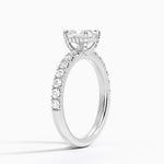 Olympia Half Coverage Diamond Ring Platinum Princess Engagement Ring