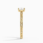 Grove Perfect Fit Engraved Diamond Ring (1/10 ct. tw.) Yellow Gold 18k Cushion Engagement Ring
