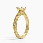 Grove Perfect Fit Engraved Diamond Ring (1/10 ct. tw.) Yellow Gold 18k Heart Engagement Ring