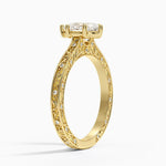 Grove Perfect Fit Engraved Diamond Ring (1/10 ct. tw.) Yellow Gold 18k Pear Engagement Ring