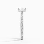 Grove Perfect Fit Engraved Diamond Ring (1/10 ct. tw.) Platinum Princess Engagement Ring