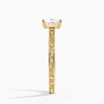 Grove Perfect Fit Engraved Diamond Ring (1/10 ct. tw.) Yellow Gold 18k Princess Engagement Ring