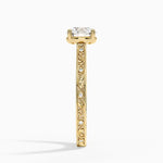 Grove Perfect Fit Engraved Diamond Ring (1/10 ct. tw.) Yellow Gold 18k Round Engagement Ring
