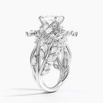 Secret Garden Wrap Diamond Ring Platinum Emerald Engagement Ring