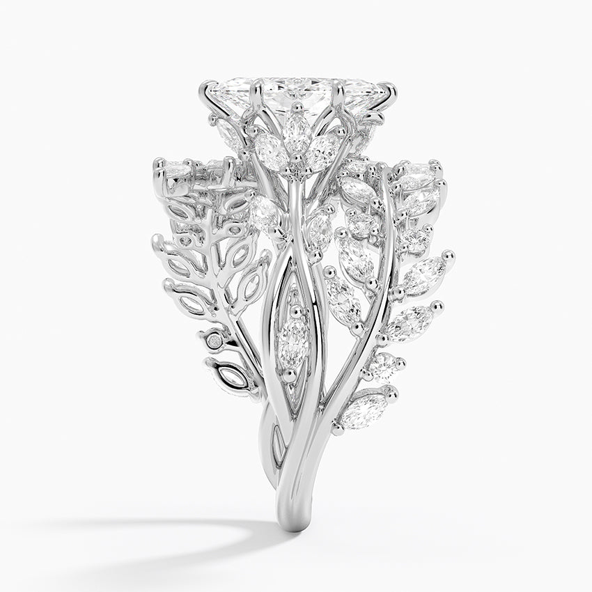 Secret Garden Wrap Diamond Ring Platinum Marquise Engagement Ring